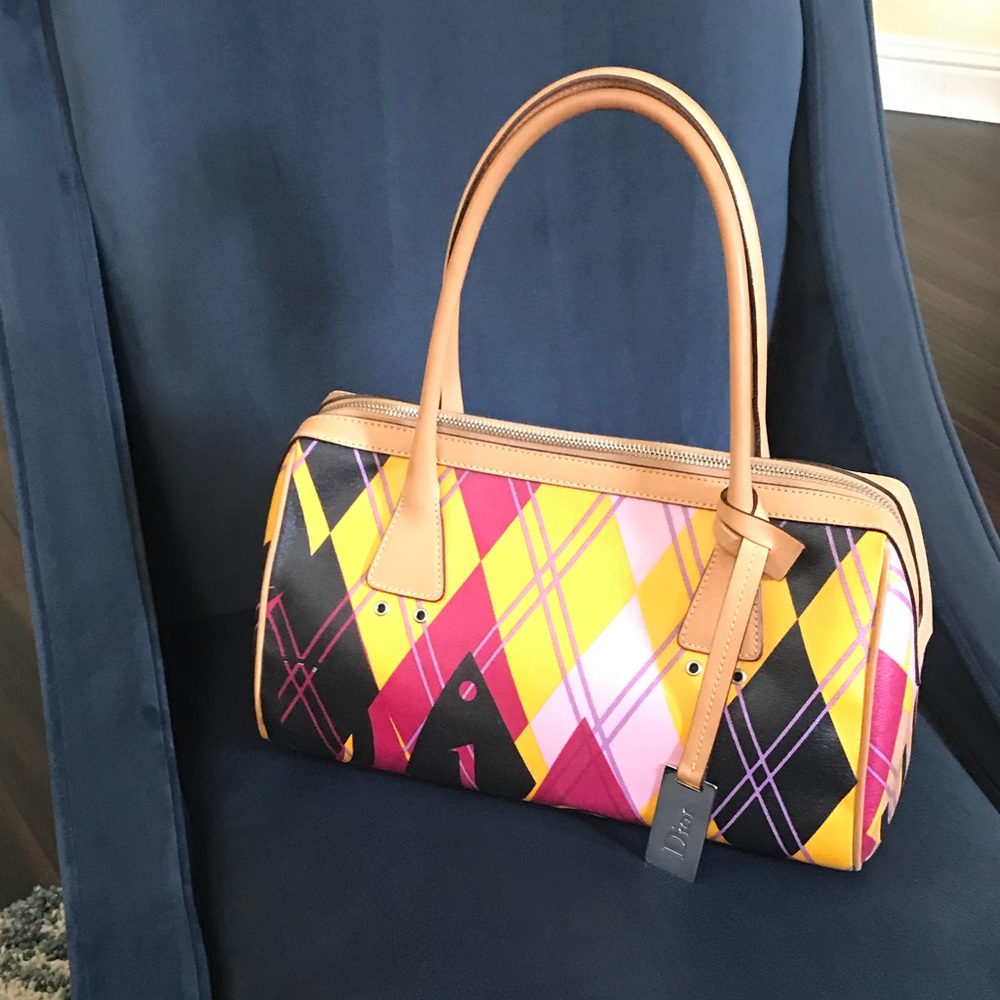 Dior Multicolored Canvas Bag Certified Authentic